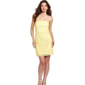 Lilly Pulitzer Lakeland Yellow Strapless Dress